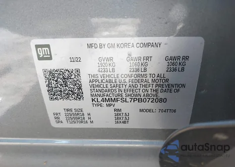 2023 Buick Encore Gx Essence Fwd z USA, uszkodzony, nr VIN KL4MMFSL7PB072080